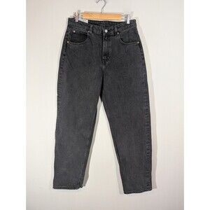 H&M Women 90's Baggy High Rise Balloon Jeans Black Sz 10 Lagenlook Normcore‎